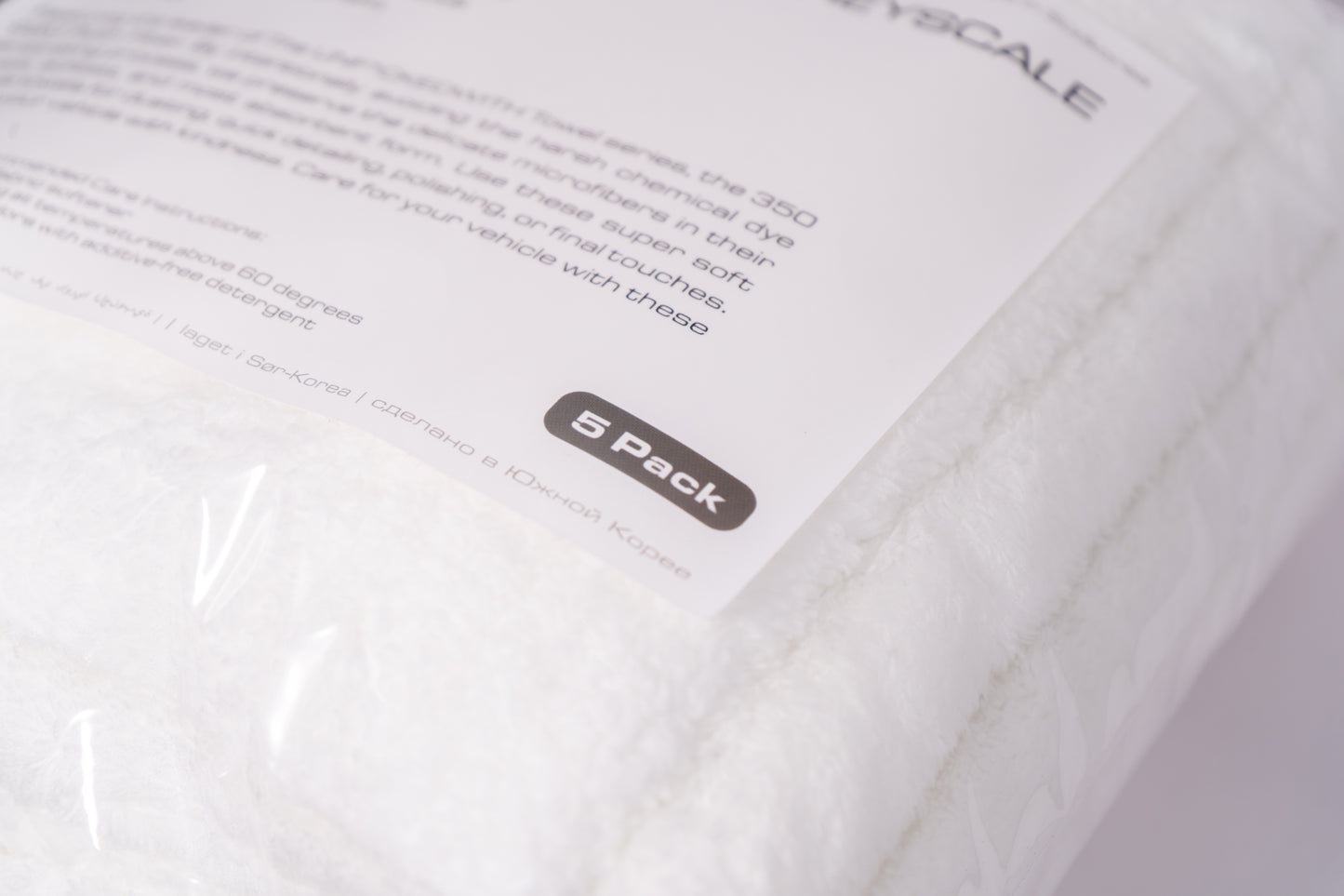 350 GSM Plush Fiber Undyed Towels 5-Pack